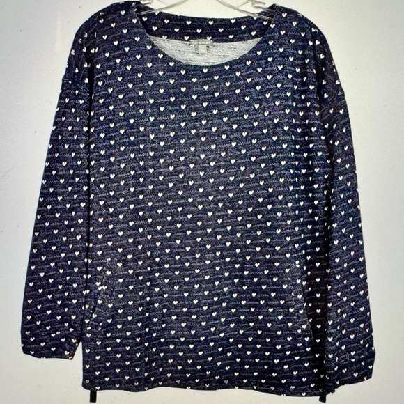 Talbots Sweaters - Talbots Black and White Heart Print Sweater NWOT